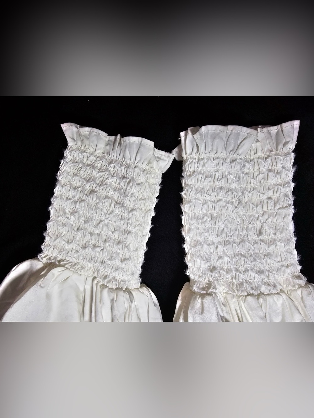 Farm Rio White Smocked Puff Sleeve Crop Top Size S - Picture 5 of 16
